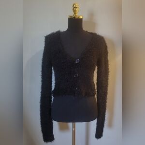 Wild Fable Black Fuzzy Glitter Sweater